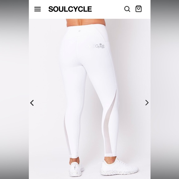 SoulCycle Lululemon Train Times Vegas Tights, White, Size 2 - Picture 2 of 3
